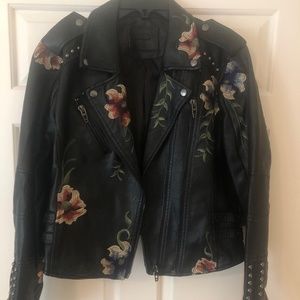 Blank NYC embellished black moto jacket